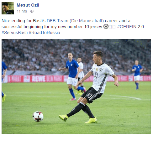 Mesut Ozil facebook