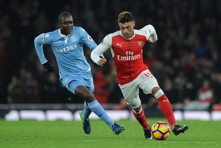 Oxlade-Chamberlain was a constant threat, making driving runs from midfield and continuously remaining a nuisance for Stoke's backline to isolate. (Photo: Getty Images)