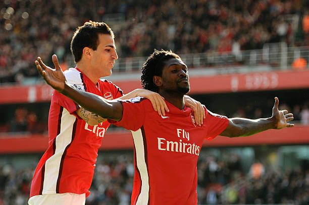 Emmanuel Adebayor, during his Arsenal days.