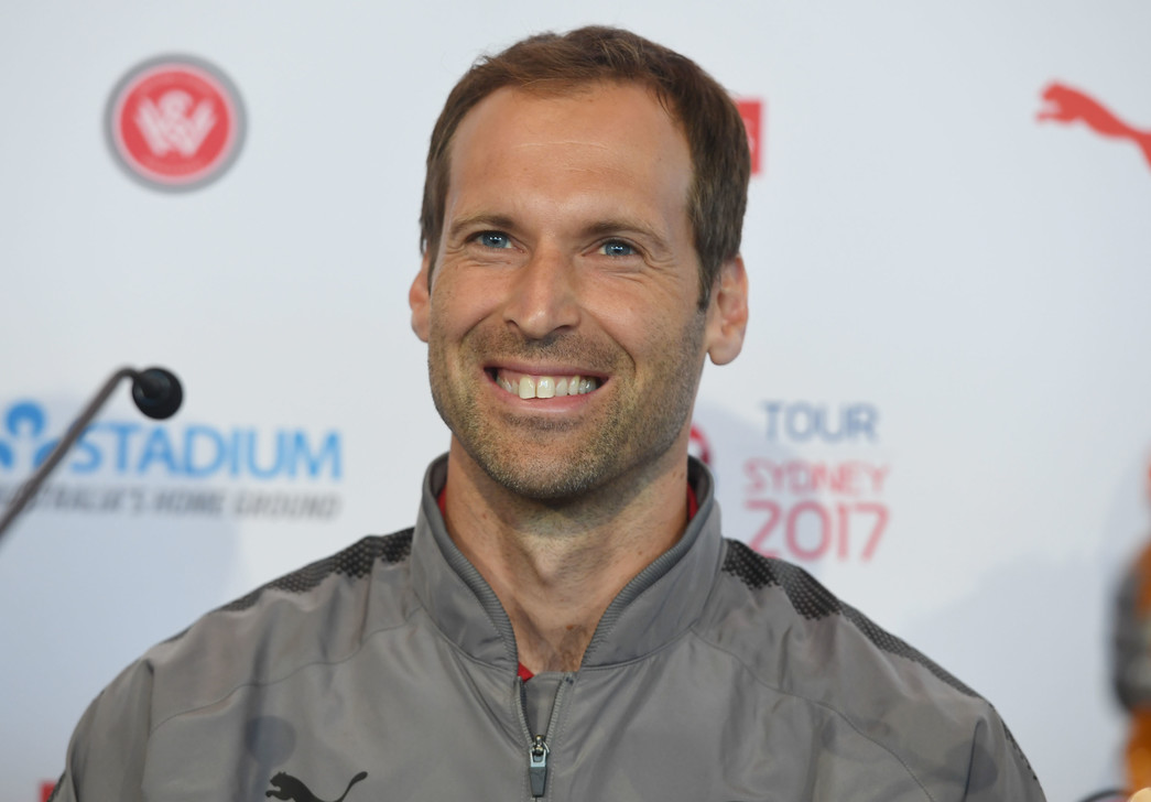 SYDNEY, NEW SOUTH WALES - JULY 11:  Arsenal goalkeeper Petr Cech attends a press conference at the Museum Of Contemporary Arts on July 11, 2017 in Sydney, New South Wales.  (Photo by Stuart MacFarlane/Arsenal FC via Getty Images) 