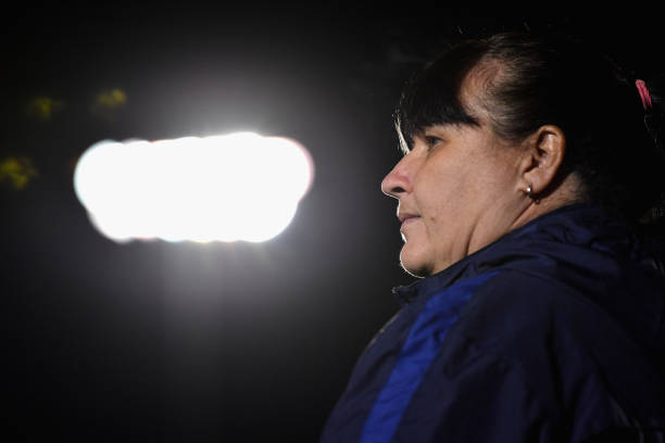 COLCHESTER, ENGLAND - NOVEMBER 28: Mo Marley, Interim England Head Coach looks on during the FIFA Women's World Cup Qualifier between England and Kazakhstan at Weston Homes Community Stadium on November 28, 2017 in Colchester, England. (Photo by Dan Mullan/Getty Images)