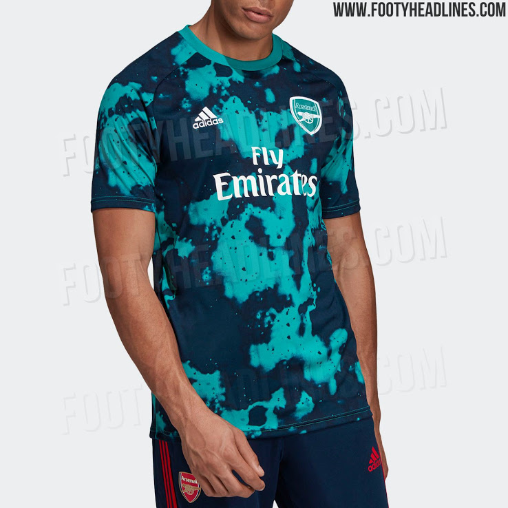 Adidas Arsenal 2019/20 Pre-Match Shirt (Photo via FootyHeadlines)