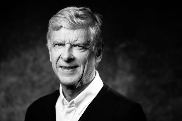 Former Arsenal manager Arsene Wenger of France poses during a photo session in Paris on May 22, 2019. (Photo by JOEL SAGET / AFP)