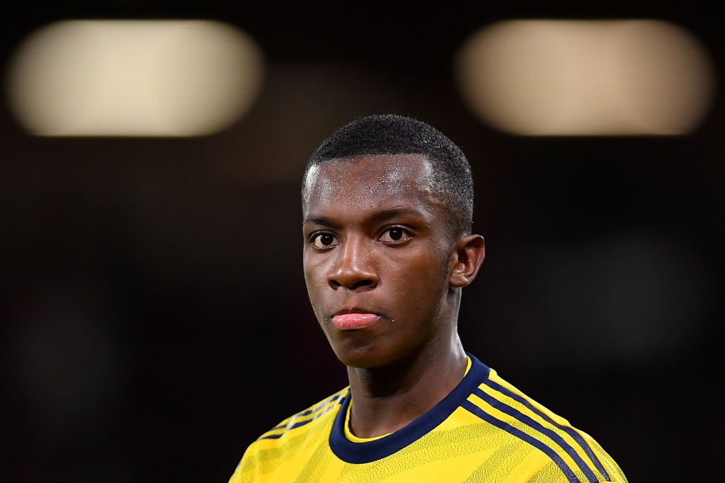BOURNEMOUTH, ENGLAND - JANUARY 27: Edward Nketiah of Arsenal looks on during the FA Cup Fourth Round match between AFC Bournemouth and Arsenal at Vitality Stadium on January 27, 2020, in Bournemouth, England. (Photo by Justin Setterfield/Getty Images)