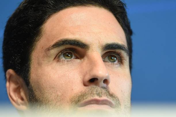 Manchester City's Spanish assistant coach Mikel Arteta attends a press conference at City Football Academy in Manchester, north west England on September 18, 2018, on the eve of the UEFA Champions League first round football match between Manchester City and Lyon. (Photo by Oli SCARFF / AFP) (Photo credit should read OLI SCARFF/AFP via Getty Images)