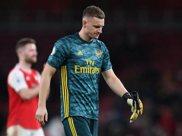Bernd Leno after the game between Arsenal and Sheffield United (Photo via 90Min)