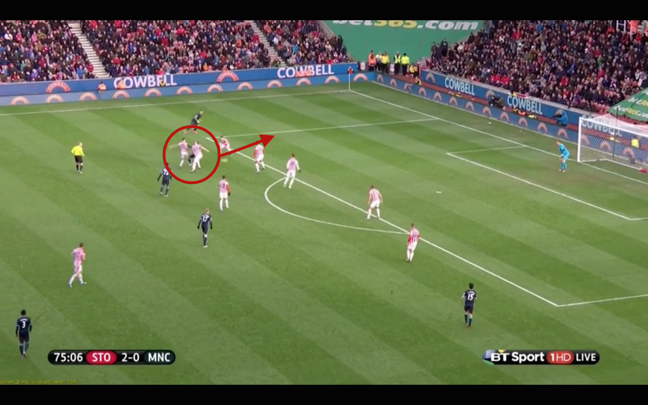 A Tale of Two Cities 4 As a superb dribbler, Sterling attracts a number of defenders but is still capable of getting the ball out.
