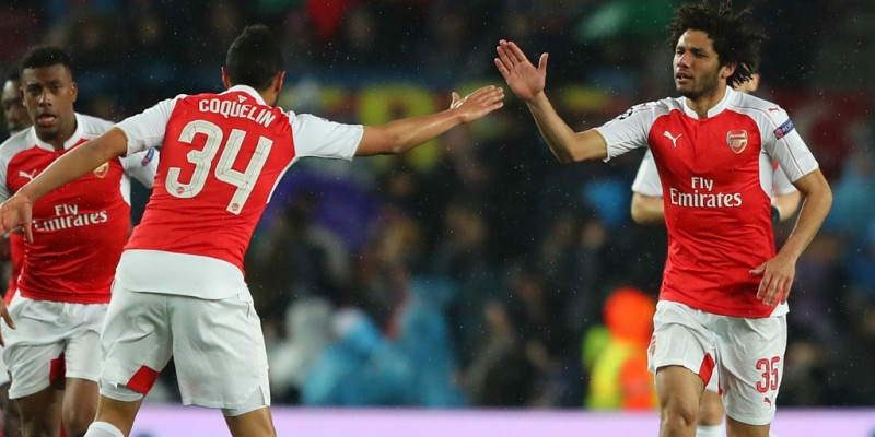 Arsenal's Mohamed Elneny and Francis Coquelin