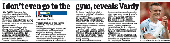 jamie vardy daily mail gym