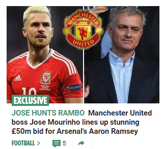 ramsey mourinho