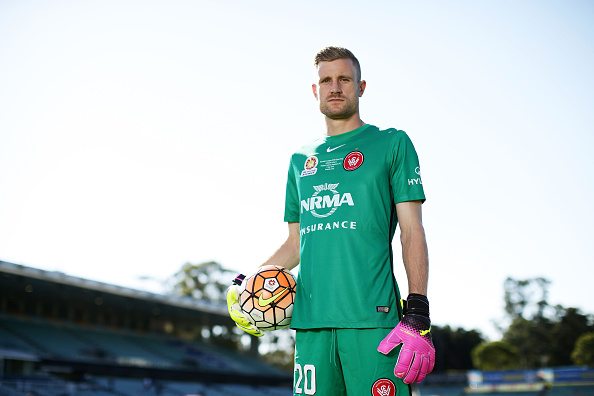 SYDNEY, AUSTRALIA - APRIL 28: Wanderers goalkeeper Andrew Redmayne poses during a Western Sydney Wanderers A-League media session at Pirtek Stadium on April 28, 2016 in Sydney, Australia. (Photo by Matt King/Getty Images)