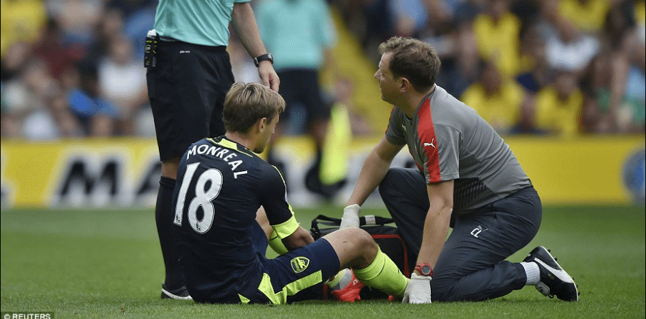 arsenal nacho monreal injured