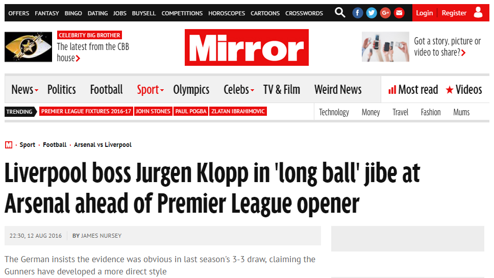 mirror klopp coments
