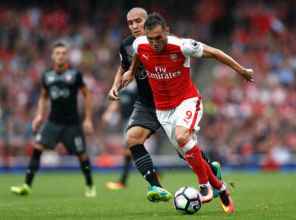 arsenal lucas perez debut southampton