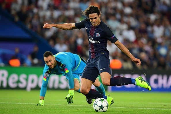 david ospina edinson cavani psg v arsenal