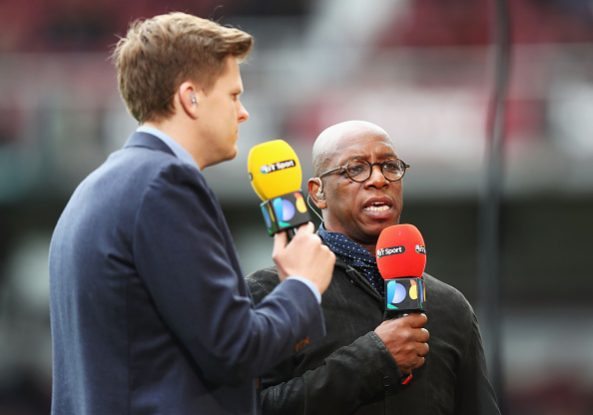LONDON, UNITED KINGDOM - APRIL 09: Former footballer Ian Wright speaks for the BT Sports prior to the Barclays Premier League match between West Ha...