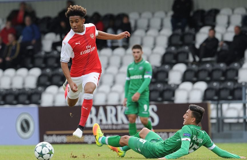 UEFA Youth League review: Arsenal u19s comfortable in 3-0 win over Ludogorets 2 Reiss Nelson (left) was sharp and a constant thorn in the side of Ludogorets' backline throughout. (Photo by David Price / Getty Images)