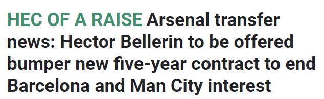 The Sun's headline