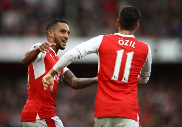 during the Premier League match between Arsenal and Swansea City at Emirates Stadium on October 15, 2016 in London, England.