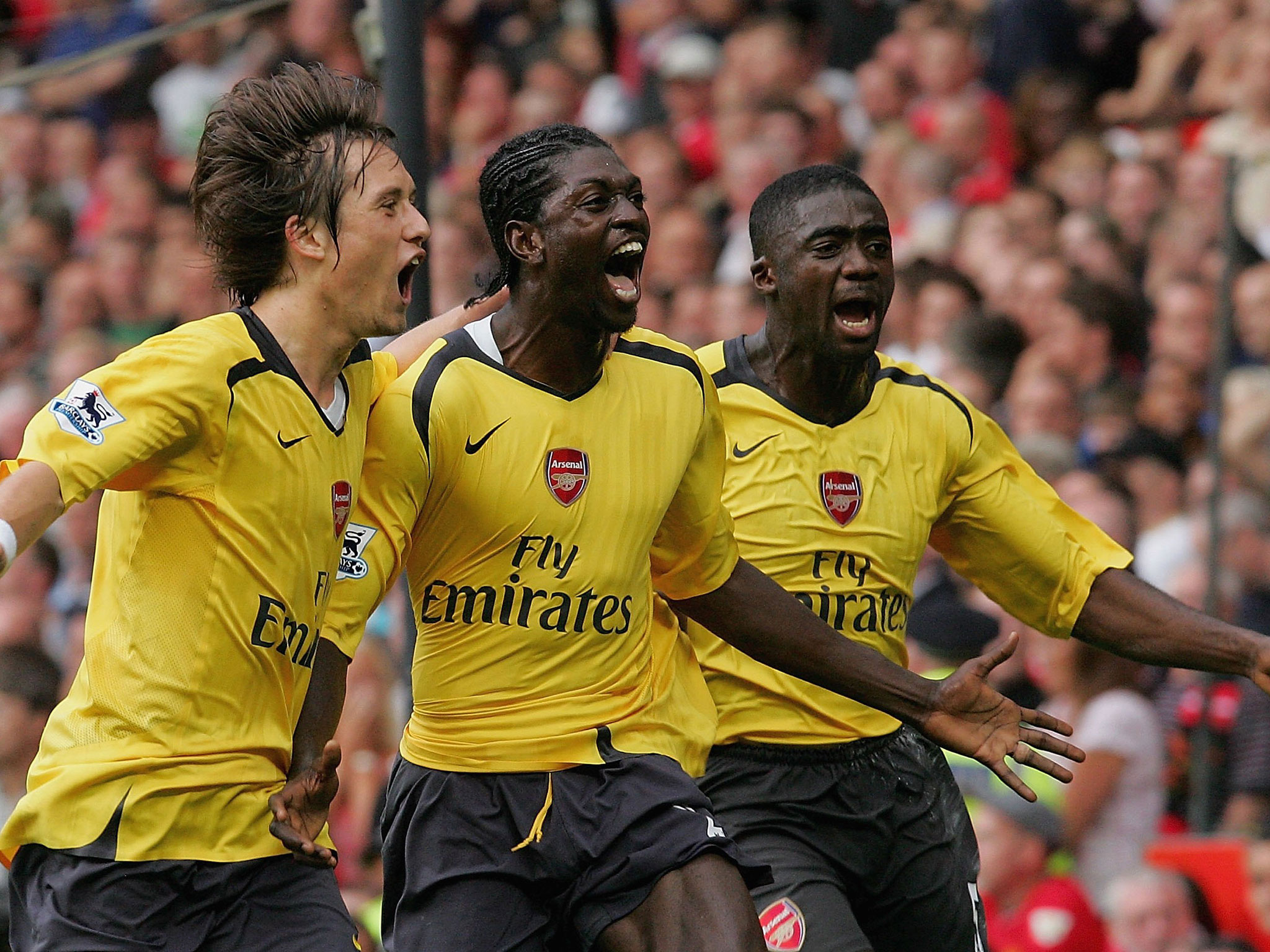 Emmanuel Adebayor's goal was the one and only in a slender 1-0 victory at Old Trafford, back in September 2006. Since then, Arsenal haven't beaten ...