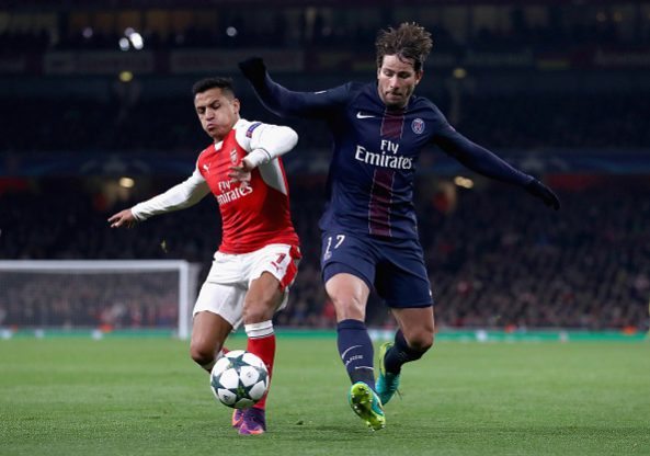 Alexis Sanchez, Maxwell, Arsenal v PSG
