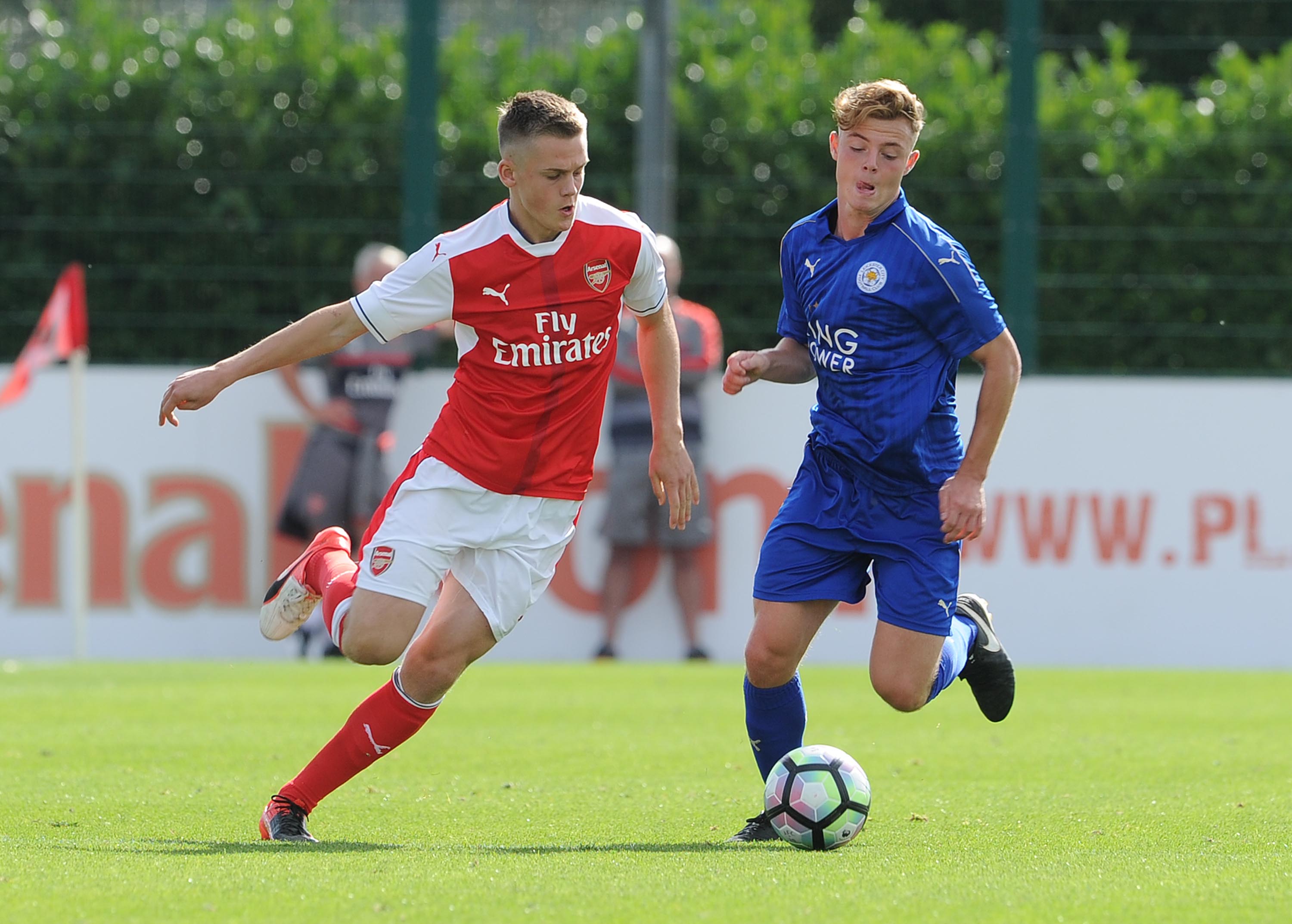 Youth Profile: Josh Benson 2 Josh Benson (Arsenal). Arsenal U18 5:0 Leicester City U18. Premier Academy League. Arsenal Training Ground. London Colney, 24/9/16. Credit : Arsenal Football Club / David Price.