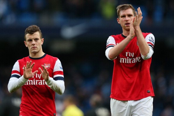 Per Mertesacker and Jack Wilshere