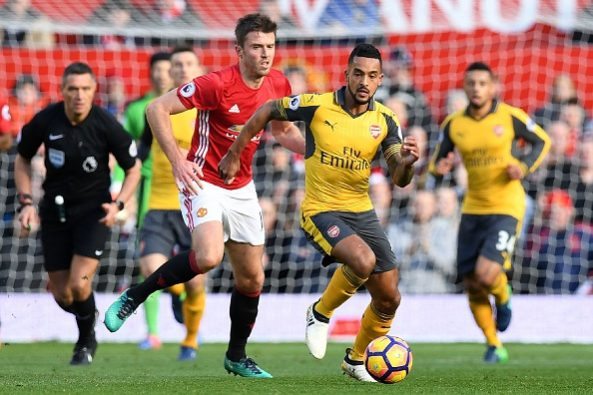 Theo Walcott v Manchester United