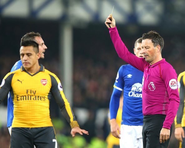 Mark Clattenburg and Alexis Sanchez