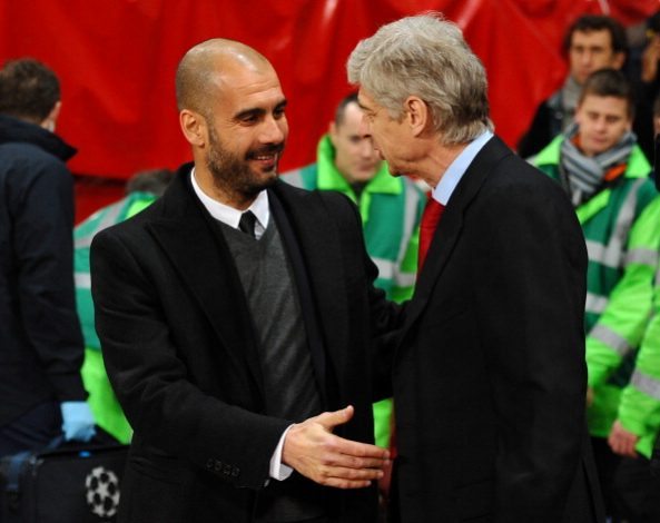 Pep Guardiola and Arsene Wenger