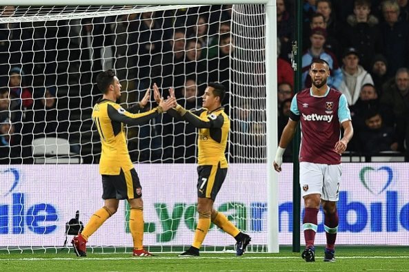 Mesut Ozil and Alexis Sanchez