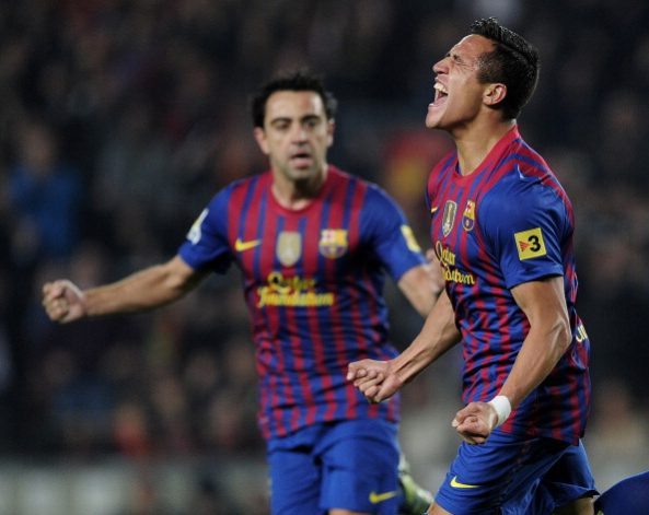 Alexis Sanchez and Xavi