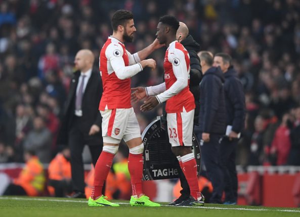 Danny Welbeck replaced by Olivier Giroud