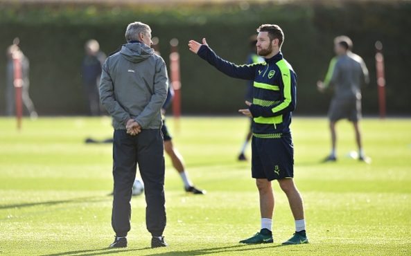 Shkodran Mustafi and Arsene Wenger