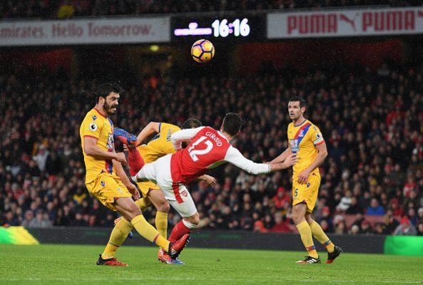 Olivier Giroud goal v Crystal Palace