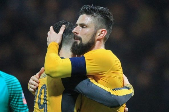 Olivier Giroud and Granit Xhaka