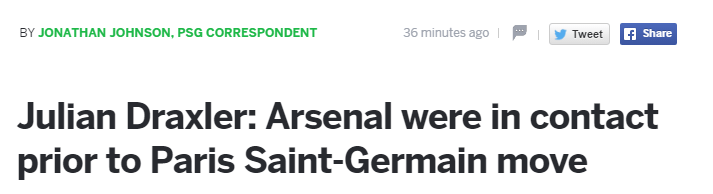 espn draxler arsenal