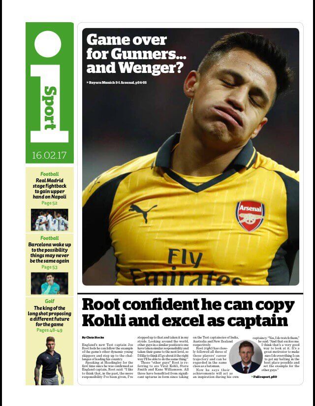 How the back pages dealt with Arsenal's embarrassment 4 independent