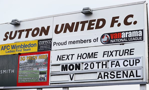 Sutton fans furious with Sun sponsorship for Arsenal game 2 sutton united arsenal sign