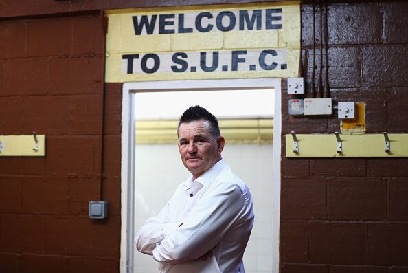 SUTTON, GREATER LONDON - FEBRUARY 16: Paul Doswell manager of Sutton United poses during a Sutton United FA Cup media day on February 16, 2017 at t...