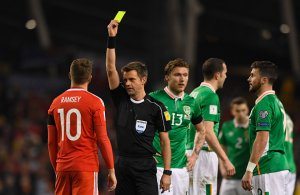 aaron ramsey booked