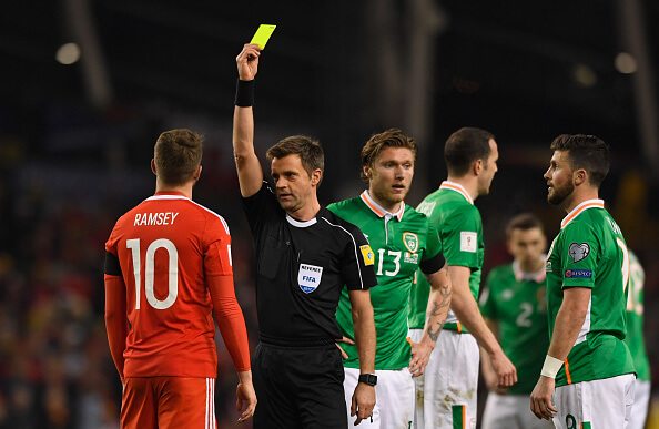 aaron ramsey booked