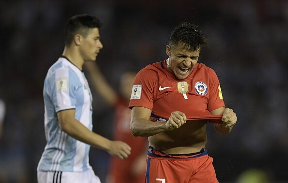 alexis sanchez angry argentina chile
