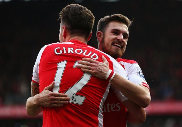 Olivier Giroud and Aaron Ramsey