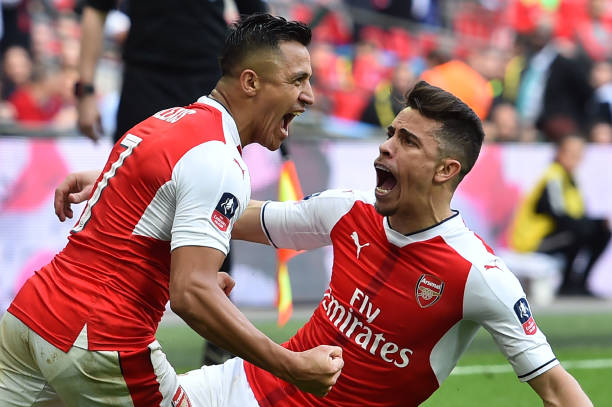 Arsenal pay tribute to Gabriel following move to Valencia 2 alexis sanchez gabriel wembley