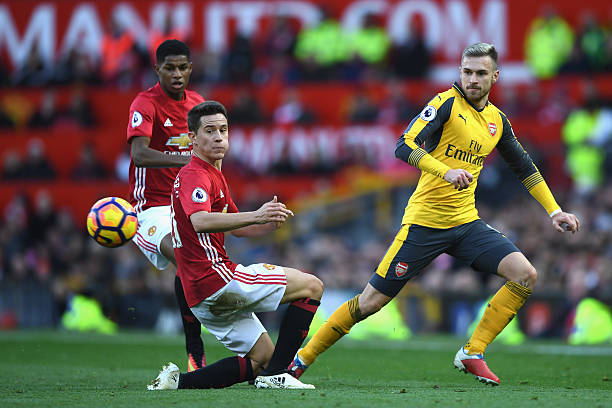aaron ramsey v manchester united