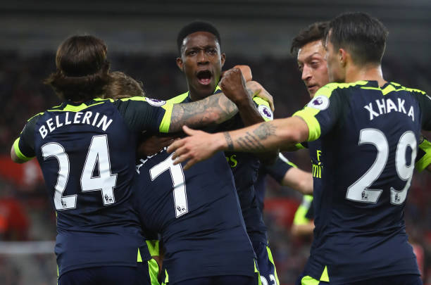 danny welbeck bellerin and xhaka v southampon