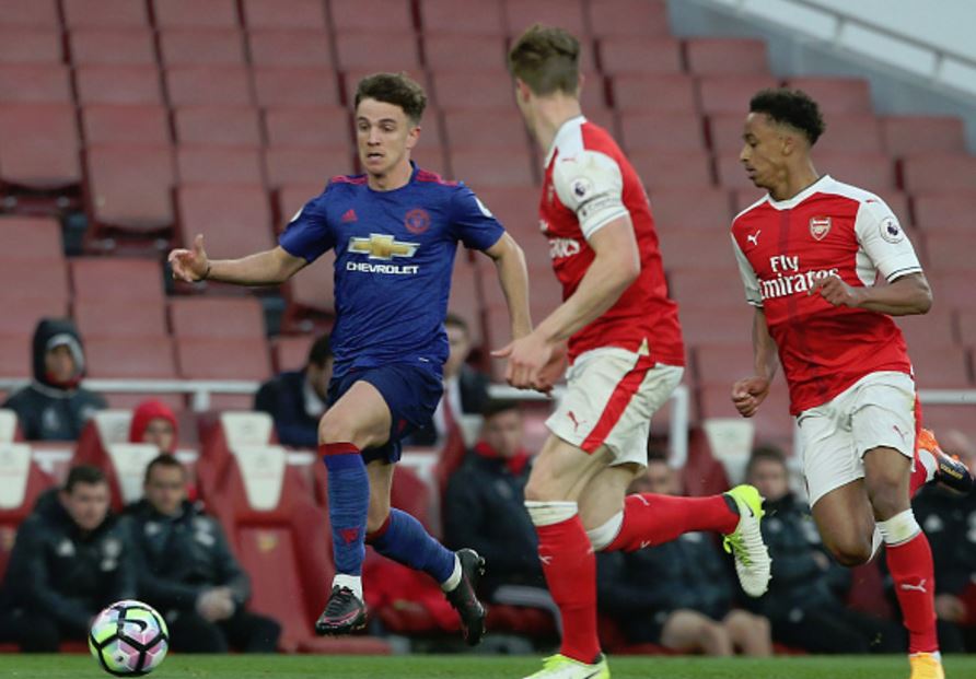 Substitutions cost Arsenal's u23s as Manchester United stage 2nd half comeback 3 harrop ars
