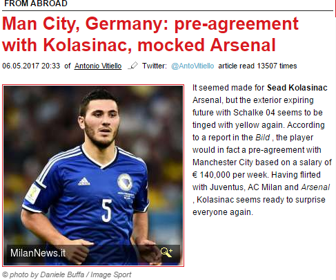 kolasinac milan news