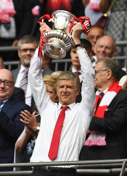 The 9 most surprising stats about Wenger's Arsenal reign 2 wenger lifting trophy